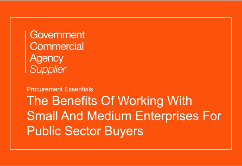 Benefits of working with SMEs public sector